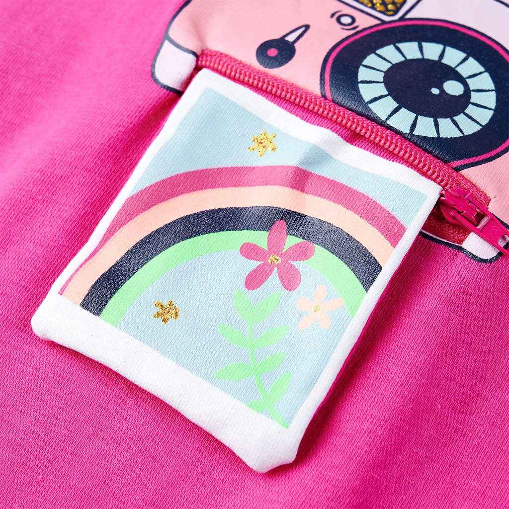 T-shirt de criança rosa-escuro 92