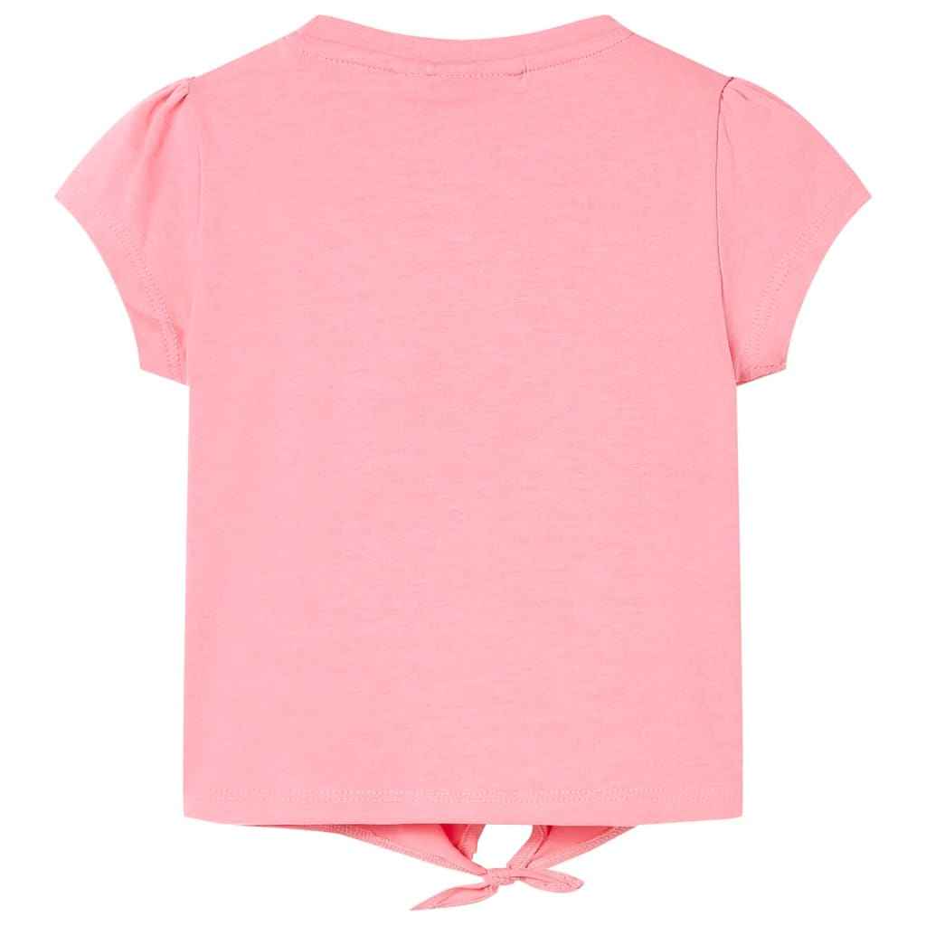 T-shirt de criança rosa fluorescente 92