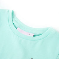 T-shirt de criança ciano-claro 92