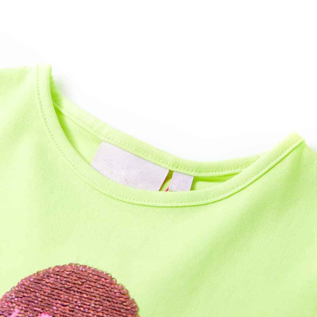 T-shirt de criança amarelo néon 92
