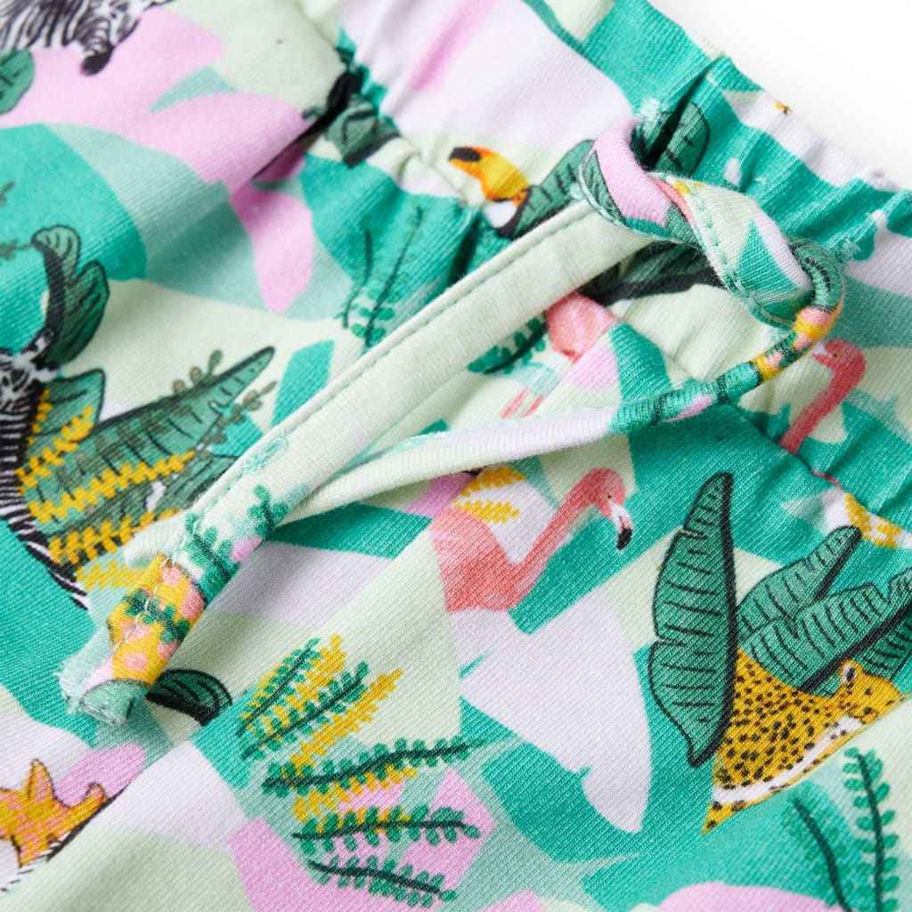 Calções para criança com cordão menta-claro 92