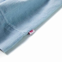 Vestido de criança com folhos azul-suave 92