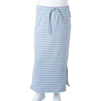 Saia reta para criança com riscas menta-brilhante 92