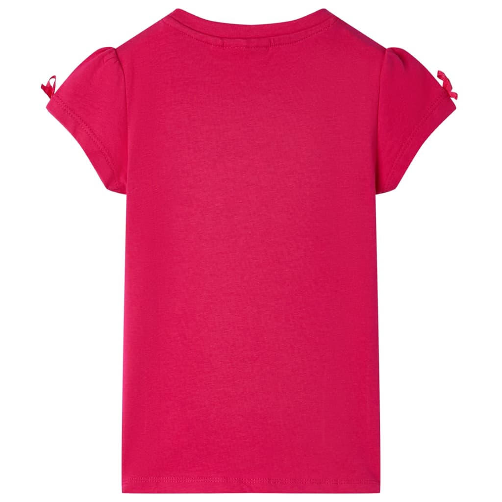 T-shirt para criança rosa-choque 92