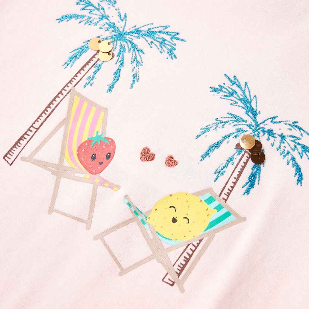 T-shirt para criança rosa-suave 92