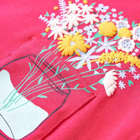 T-shirt infantil rosa brilhante 92