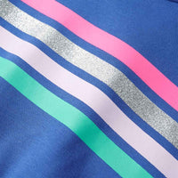 Vestido de criança com cordão azul-cobalto 92