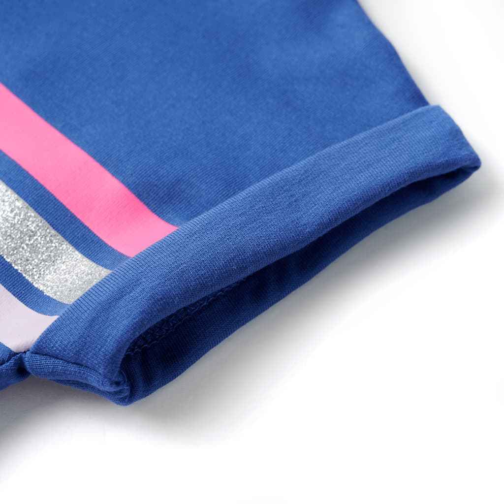 Vestido de criança com cordão azul-cobalto 92