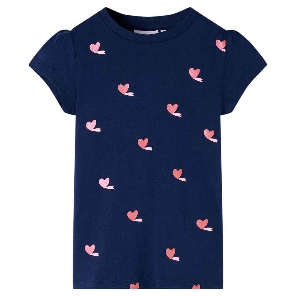 T-shirt infantil azul-escuro 92