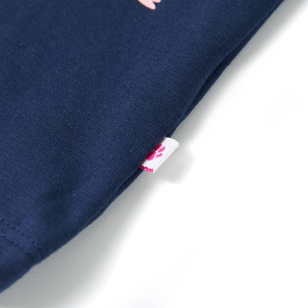 T-shirt infantil azul-escuro 92
