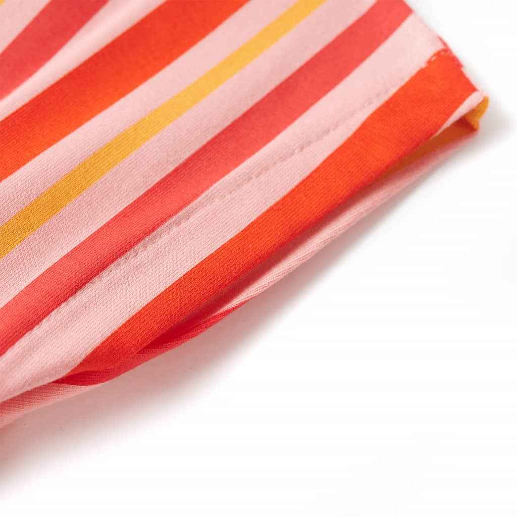 Vestido de criança com cordão rosa e vermelho 92