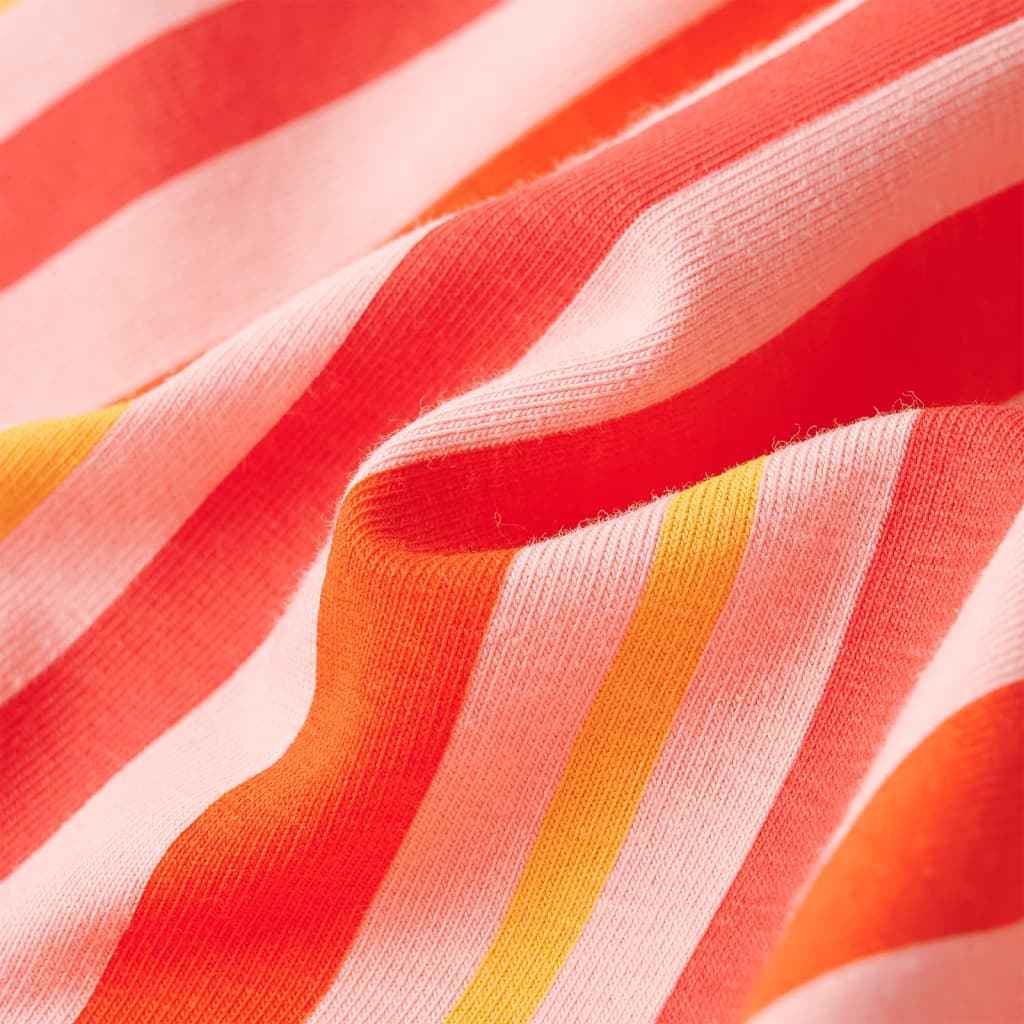 Vestido de criança com cordão rosa e vermelho 92