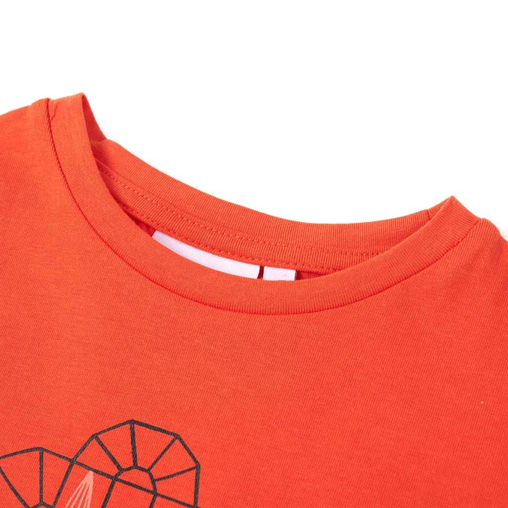 T-shirt de criança laranja-escuro 92
