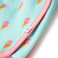 Calção de criança com cordão menta-claro 92