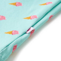 Vestido de criança com cordão menta-claro 92