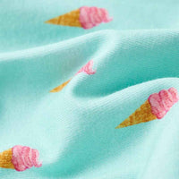 Vestido de criança com cordão menta-claro 92