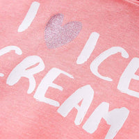 Sweatshirt para criança com capuz rosa-brilhante 92