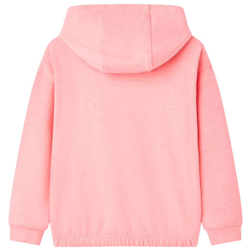 Sweatshirt para criança com capuz rosa-brilhante 104