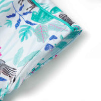 Vestido para criança cor cru e menta-escuro 92