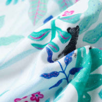 Vestido para criança cor cru e menta-escuro 92