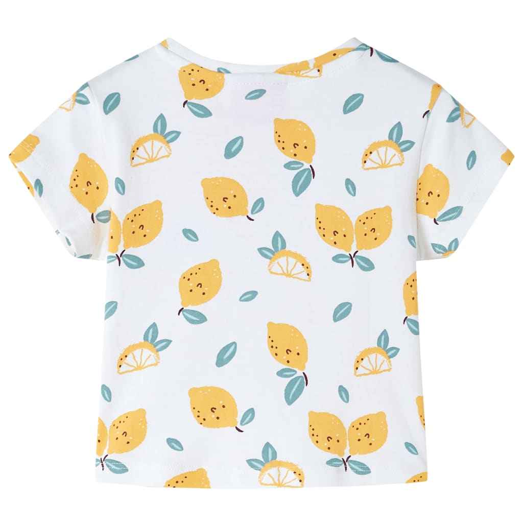 T-shirt infantil com cintura de atar cor cru 92