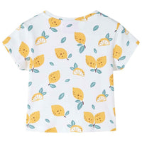 T-shirt infantil com cintura de atar cor cru 92