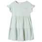 Vestido para criança de mangas com folhos menta 140