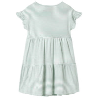 Vestido para criança de mangas com folhos menta 140