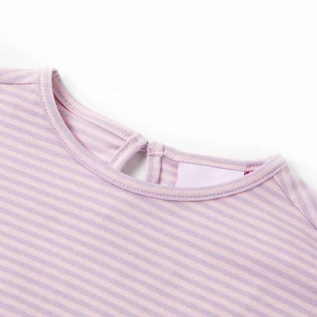 T-shirt para criança manga com folhos lilás 92