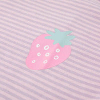 T-shirt para criança manga com folhos lilás 92