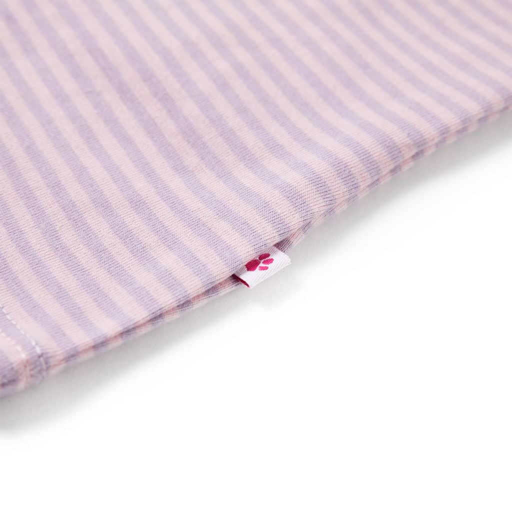 T-shirt para criança manga com folhos lilás 92