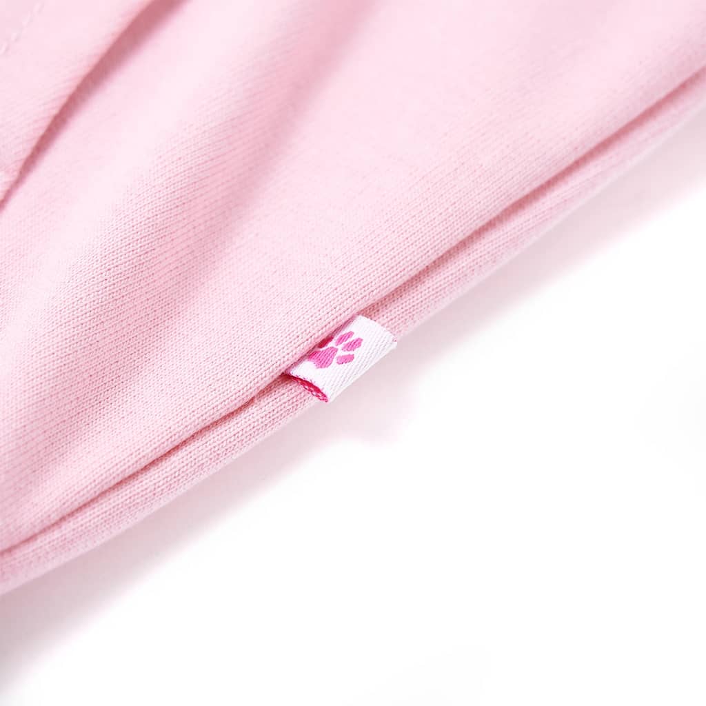 Sweatshirt para criança com capuz e fecho rosa-brilhante 92