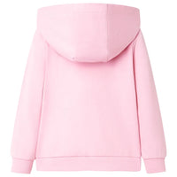 Sweatshirt para criança com capuz e fecho rosa-brilhante 116