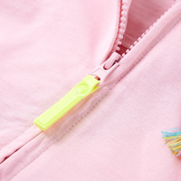 Sweatshirt para criança com capuz e fecho rosa-brilhante 116