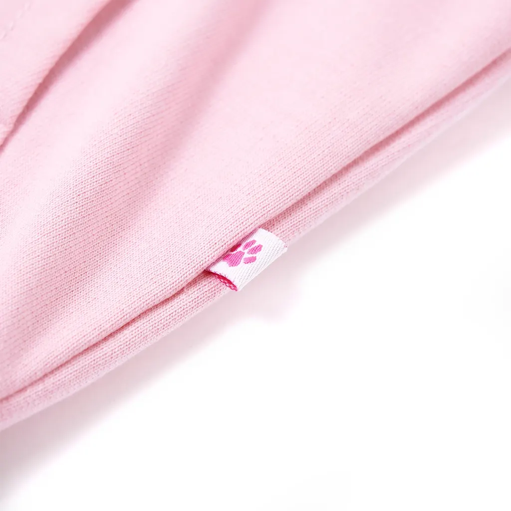 Sweatshirt para criança com capuz e fecho rosa-brilhante 116