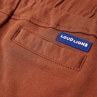 Calções de criança com cordão castanho 92