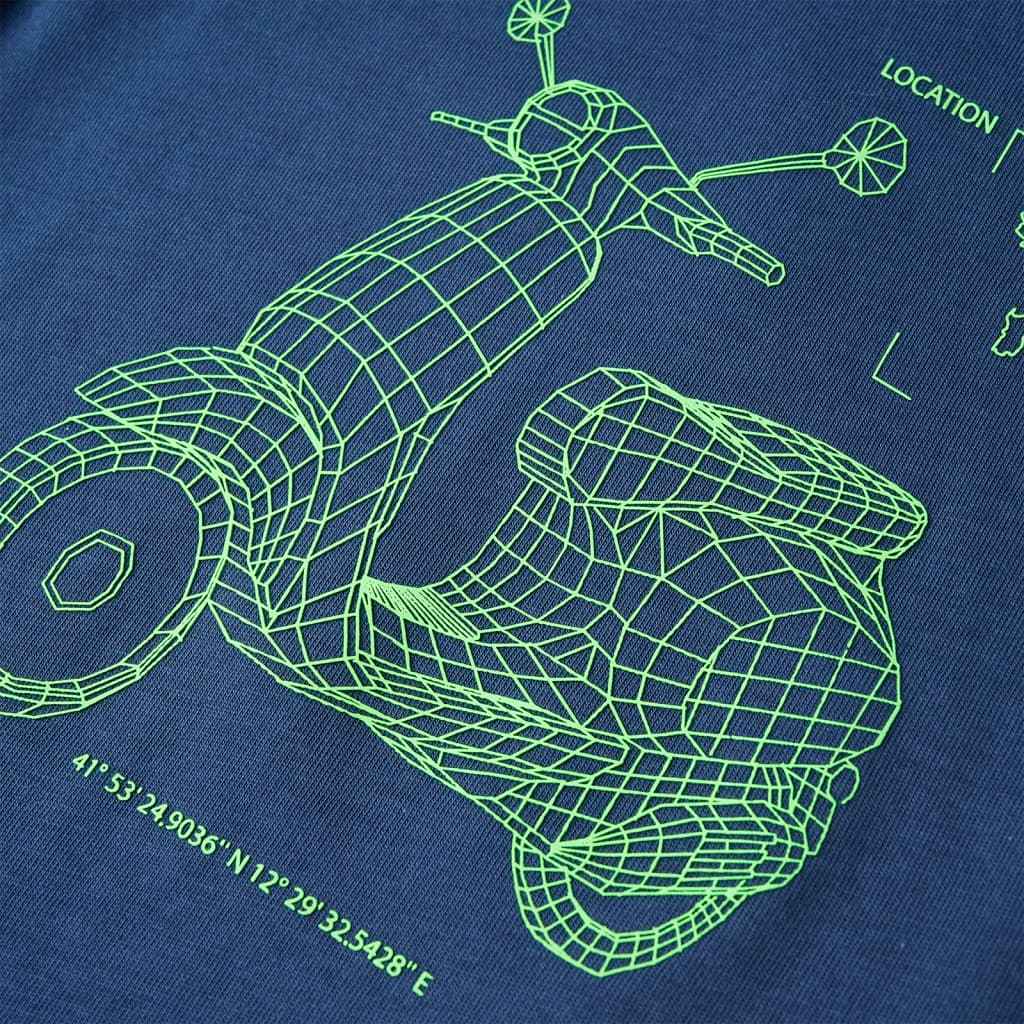 T-shirt de criança azul-escuro 92