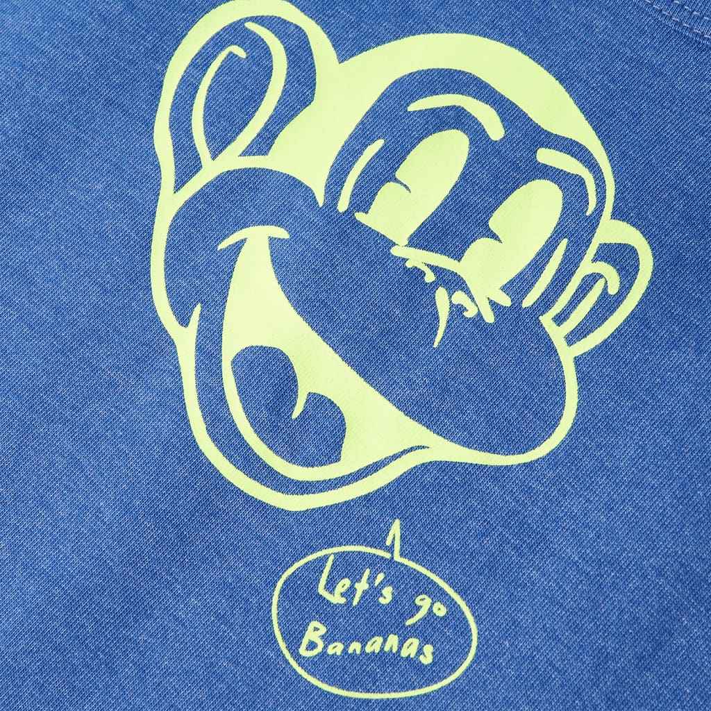 T-shirt de manga cava para criança azul-mesclado 92