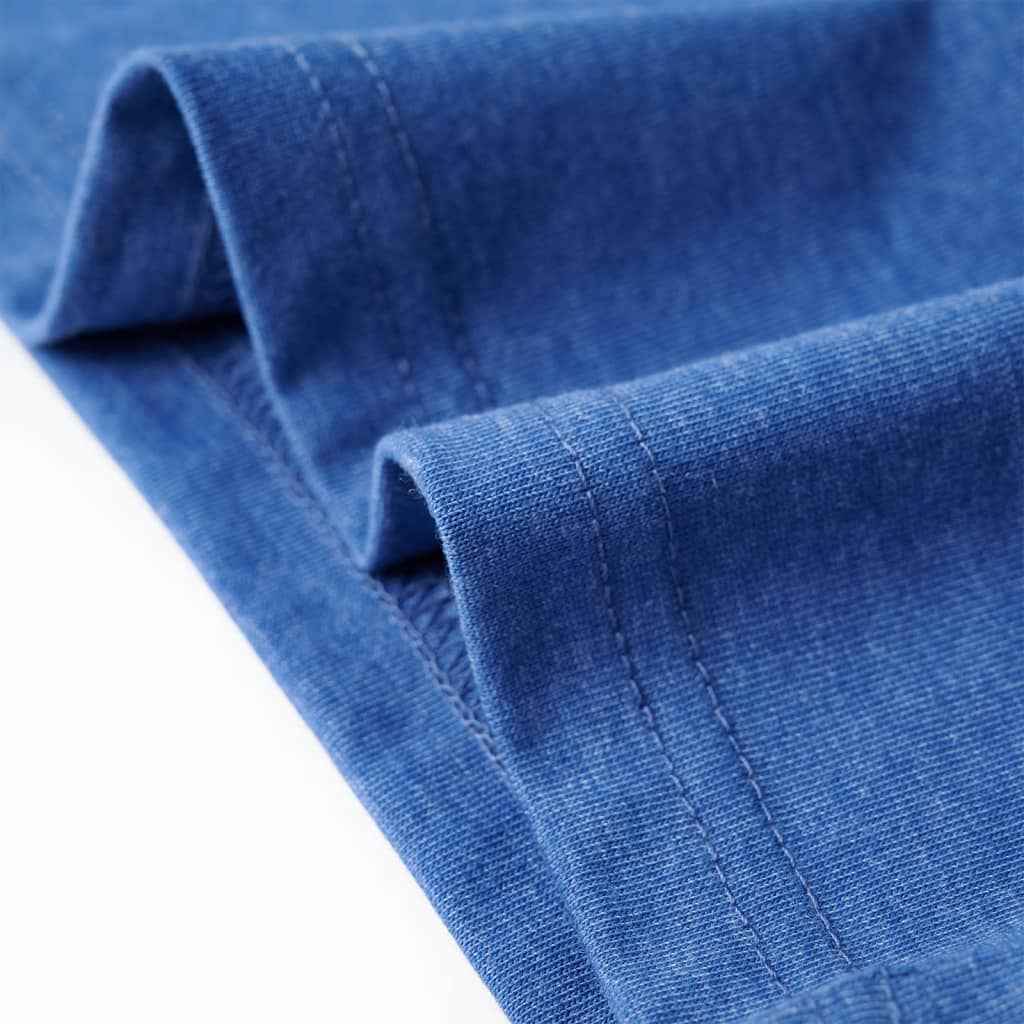 T-shirt de manga cava para criança azul-mesclado 92