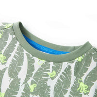 T-shirt para criança cor cru e hera-escuro 92