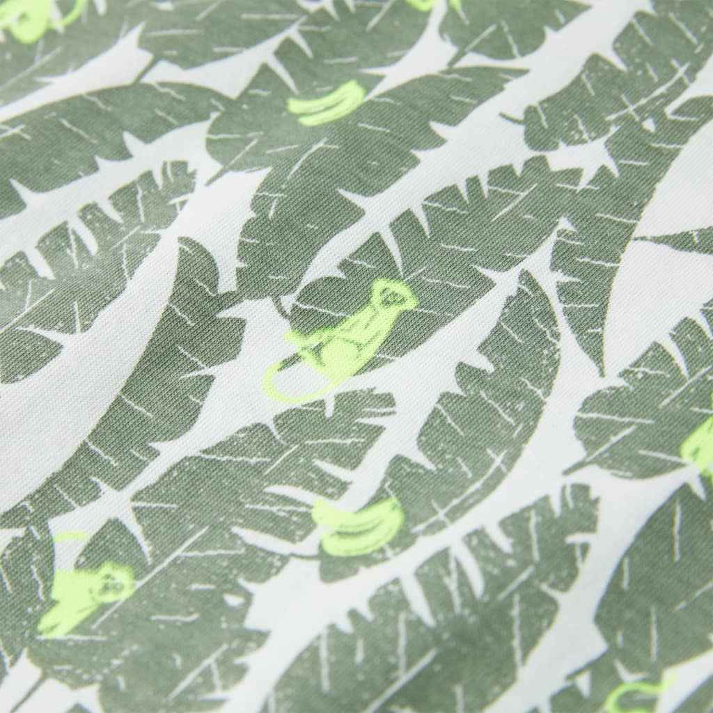 T-shirt para criança cor cru e hera-escuro 92