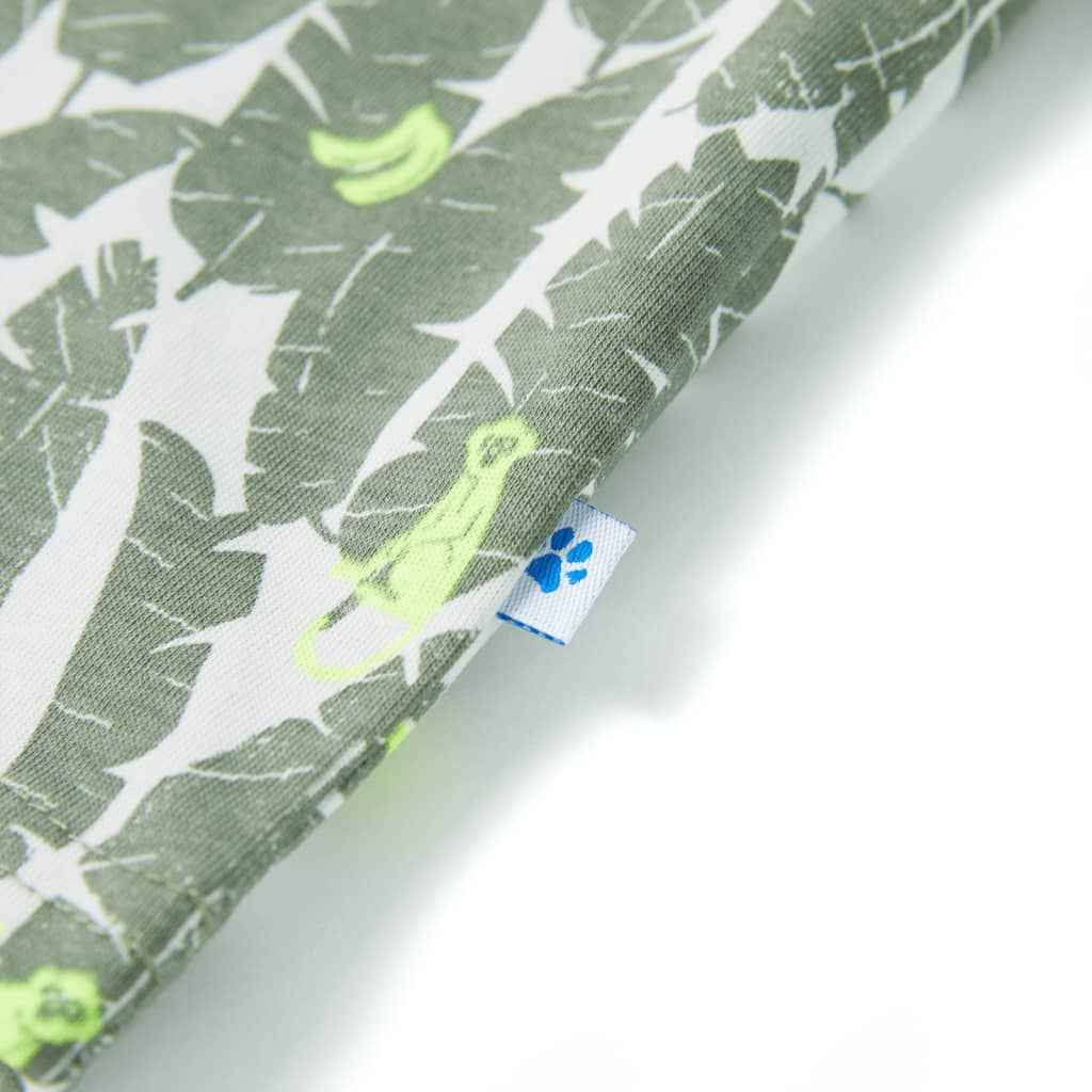 T-shirt para criança cor cru e hera-escuro 92