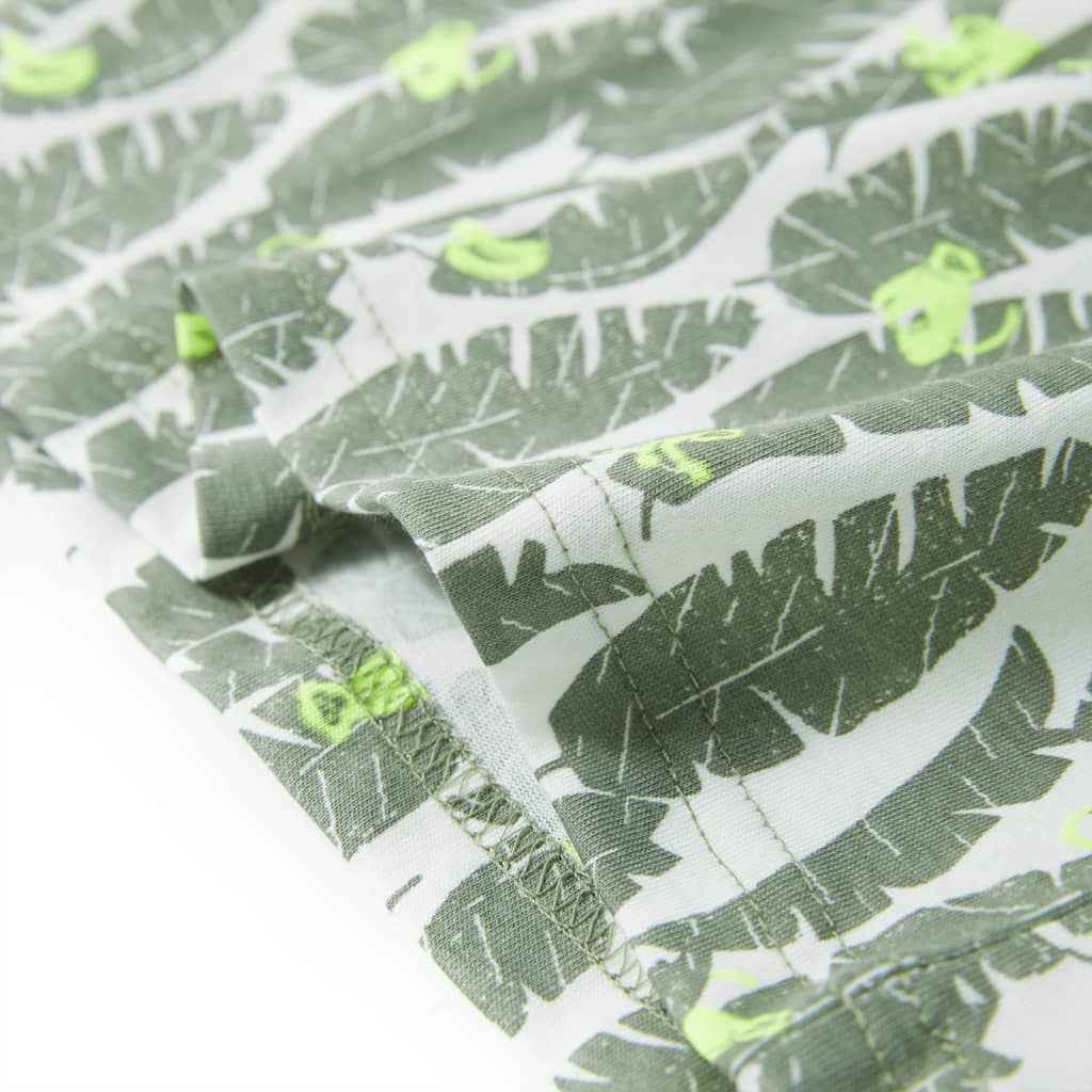 T-shirt para criança cor cru e hera-escuro 92