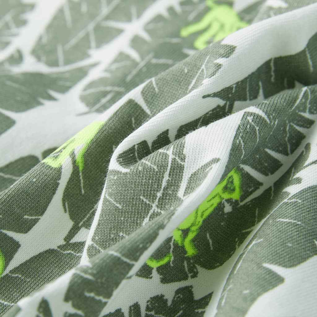 T-shirt para criança cor cru e hera-escuro 92