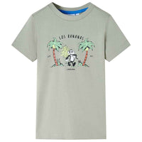 T-shirt infantil caqui-claro 92