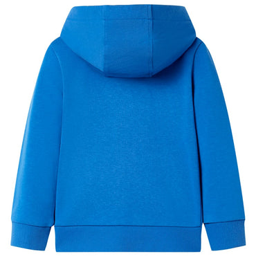 Sweatshirt para criança com capuz e fecho azul 104