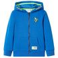 Sweatshirt para criança com capuz e fecho azul 128
