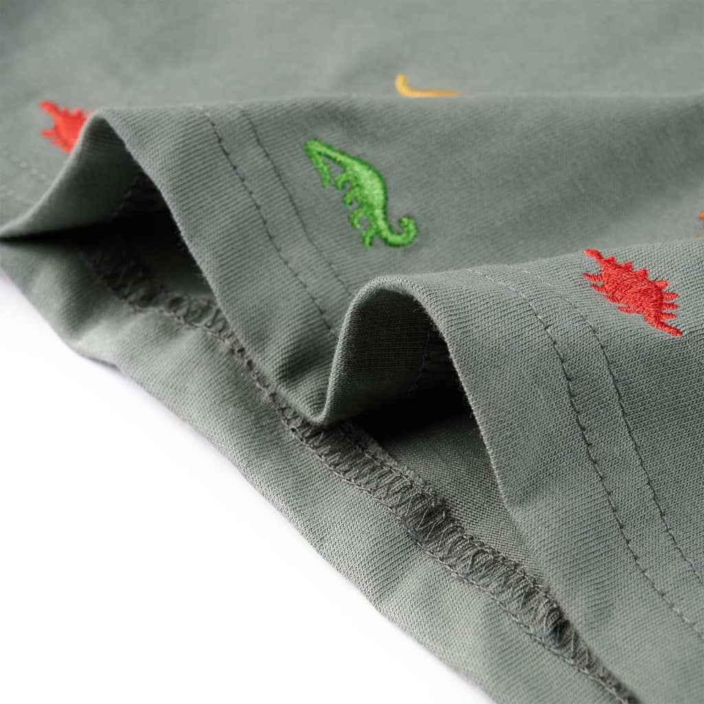 T-shirt de manga curta para criança caqui 92