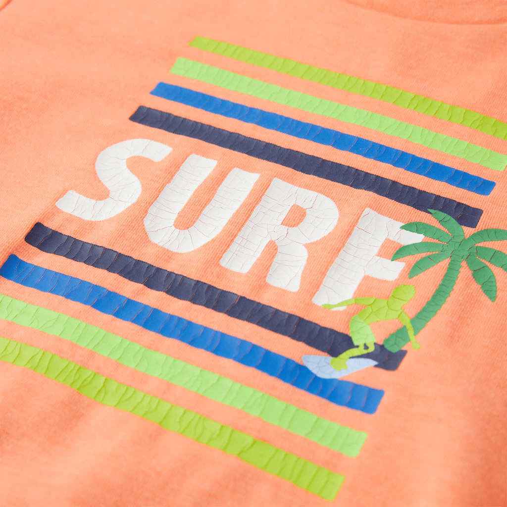 T-shirt para criança laranja-néon 92