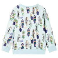 Sweatshirt para criança azul-suave mesclado 128